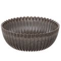 Floristik24 Schale geriffelt anthrazit Deko Schale rund 15cm 2St