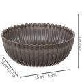 Schale geriffelt anthrazit Deko Schale rund 15cm 2St | Floristik24.de