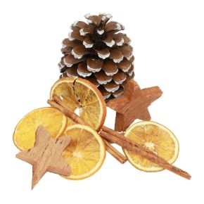 Potpourri Weihnachten Orangenscheiben Zapfen Zimt Holz 150g