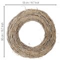 Dekokranz Zweige Rattan Weiß gewaschen für kreative Gestaltung 50cm | Floristik24.de