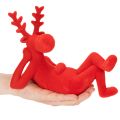 Dekofigur Rentier rot liegend modernes Design 24cm 2St | Floristik24.de