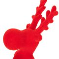Dekofigur Rentier rot liegend modernes Design 24cm 2St | Floristik24.de