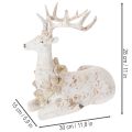 Dekofigur Hirsch sitzend mit Geweih 30cm | Floristik24.de