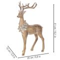 Dekofigur Hirsch stehend mit Geweih und Tannenzapfen 41cm | Floristik24.de