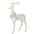 Floristik24 Dekofigur Hirsch mit Zapfenschmuck für winterliche Dekoration 49cm