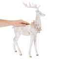 Dekofigur Hirsch mit Zapfenschmuck für winterliche Dekoration 49cm | Floristik24.de