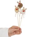 Dekostecker Rentierfigur Pompom Weihnachten 24cm 12St | Floristik24.de