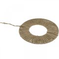 Ring bespannt, Sommerdeko, Dekoring zum Aufhängen, Boho-Stil Naturfarben, Silbern Ø29,5cm