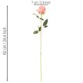 Kunstblume Rose im Bund Langer Stiel 62cm 12St | Floristik24.de