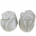 Grabschmuck Rose Grab-Dekoration Rosen aus Beton H7cm 6St