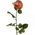 Floristik24 Künstliche Rose Orange, Kunstrose, Dekorose L74cm Ø7cm