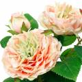 Deko-Rose im Topf, Romantische Seidenblumen, Rosa Pfingstrose