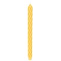 Floristik24 Rustic Kerzen Twist Hohe Stabkerzen durchgefärbt Gelb 350/28mm 4St