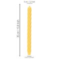 Rustic Kerzen Twist Hohe Stabkerzen durchgefärbt Gelb 350/28mm 4St | Floristik24.de