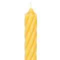 Rustic Kerzen Twist Hohe Stabkerzen durchgefärbt Gelb 350/28mm 4St | Floristik24.de