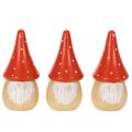 Mini Wichtel Figur Fliegenpilz Tischdekoration 10cm 6St | Floristik24.de