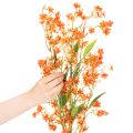 Kunstblume Orchideenzweig Orange filigran Raumdeko 110cm 3St | Floristik24.de