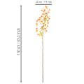 Kunstblume Orchideenzweig Orange filigran Raumdeko 110cm 3St | Floristik24.de
