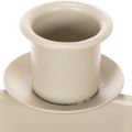 Kerzenschale mit 4 Haltern Adventskranz modern Beige 15cm | Floristik24.de