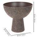 Pflanzschale auf Fuß rund Moderner Übertopf 25cm | Floristik24.de