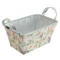 Floristik24 Jardiniere Rosen Pflanzkasten Metall Deko 20×12,5×10cm