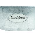 Floristik24 Schale oval mit Seilgriffen 36x24x17cm grau