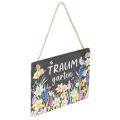 Floristik24 Gartenschild Traumgarten mit Blumenmotiv Dekoratives Hängeschild 15cm
