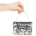 Gartenschild Traumgarten mit Blumenmotiv Dekoratives Hängeschild 15cm | Floristik24.de