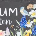 Gartenschild Traumgarten mit Blumenmotiv Dekoratives Hängeschild 15cm | Floristik24.de