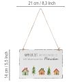 Metallschild zum Hängen mit Spruch und Weihnachtsmotiven 21cm 2St | Floristik24.de