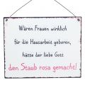 Floristik24 Schild zum Aufhängen „Hausarbeit“ 24cm x 19cm 3St