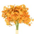 Floristik24 Künstliches Schleierkraut orange Zweig für Blumenarrangements 30cm 10St