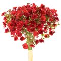Floristik24 Kunst Schleierkraut rot Bouquet als Blumendeko 30cm 10St
