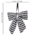 Stoffschleife mit Brosche und Aufhänger Kariert 24cm 2St | Floristik24.de