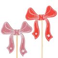 Floristik24 Deko Schleife Blumenstecker 32cm 12St