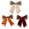 Floristik24 Schmuckschleife mit Animal Print Leopardenmuster 20cm 3St