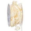 Floristik24 Schleifenband Valentino Creme 15mm 5m