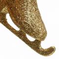 Floristik24 Christbaumschmuck Schlittschuh Gold, Glitzer 8cm 12St