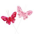Schmetterling 9,5cm Pink 12St