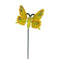 Floristik24 Schmetterling am Stab 8cm Gelb