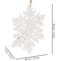 Deko Schneeflocke groß Hängedekoration 30cm | Floristik24.de