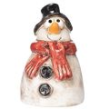 Schneemann Figur mit rotem Schal Weihnachtsdekoration 10cm | Floristik24.de