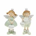 Floristik24 Deko-Figur Schutzengel Prinz Prinzessin Grau Weiß 11cm 6St