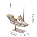 Schiff Deko maritim Holz mit Standfuß 20cm | Floristik24.de