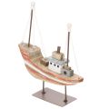 Floristik24 Dekoschiff Holzboot Schiffsmodell für Fensterbank 20cm