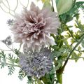 Floristik24 Seidenblumen im Bund, Sommerdeko, Chrysanteme und Kugeldistel, Kunstblumen L50cm