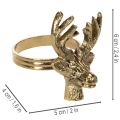 Serviettenring Hirsch-Kopf aus Metall in Gold-Optik 6cm 4St | Floristik24.de