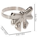 Schleifen-Serviettenring Metall glänzend Silber 5cm 4St | Floristik24.de