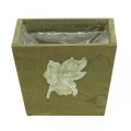 Floristik24 Pflanzkasten Holz Shabby Chic Holzkiste Grün 11×14,5×14cm