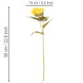 Sonnenblume künstlich mit realistischen Blättern und Blüten 58cm 3St | Floristik24.de